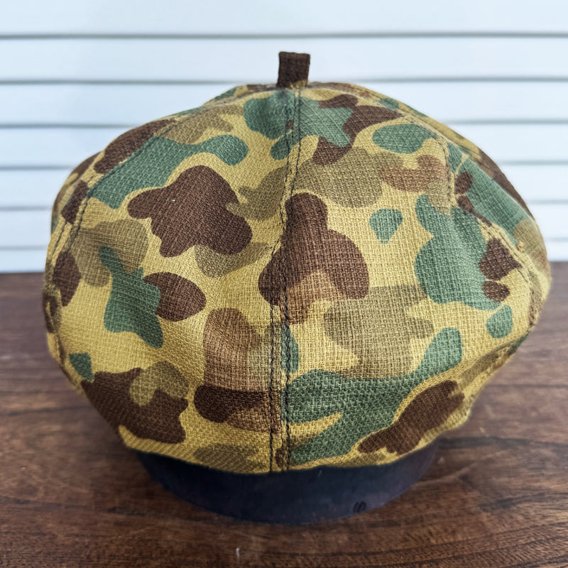 D AND H MOS GREEN SELVEDGE DENIM beret with lining
