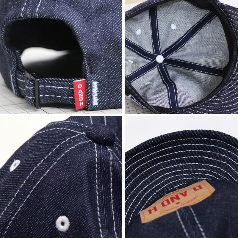D AND H denim baseball cap with paper patch
