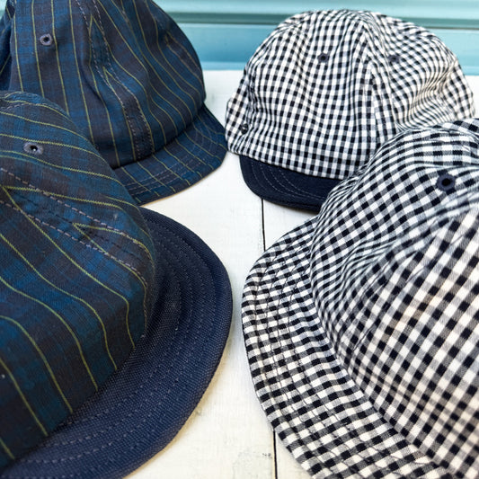 D AND H SUMMER CHECK HONO CAP fabric from JAPAN