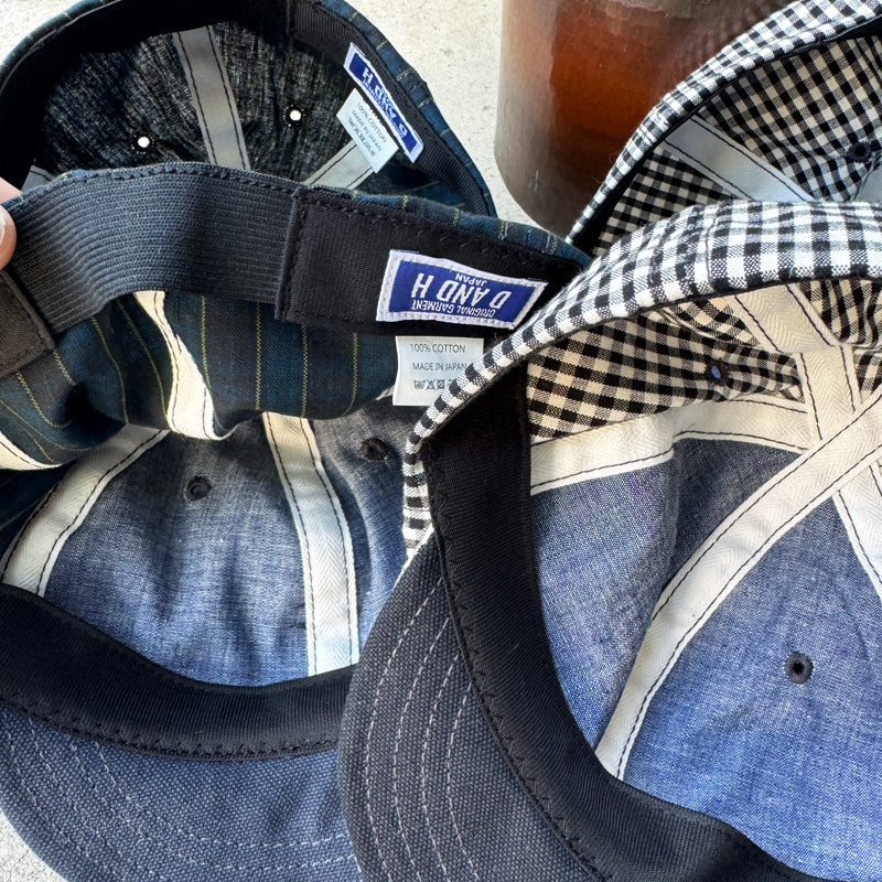 D AND H SUMMER CHECK HONO CAP fabric from JAPAN