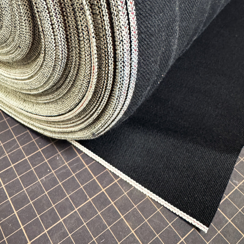 Black×Black Selvedge Denim BB cap fabric from KURASHIKI JAPAN
