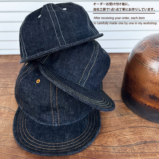 D AND H 15oz selvedge raw denim BB cap fabric from KURASHIKI JAPAN