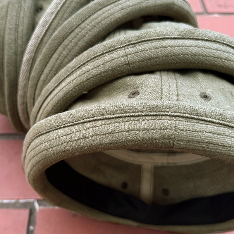 D AND H PORK PIE HAT 12oz Dull Olive Selvedge Raw Denim 6 Sizes