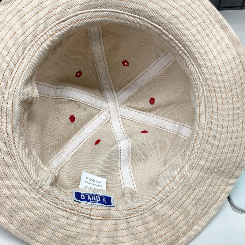 D AND H ARMY HAT Kurashiki Canvas bio-washed fabric IVORY BEIGE