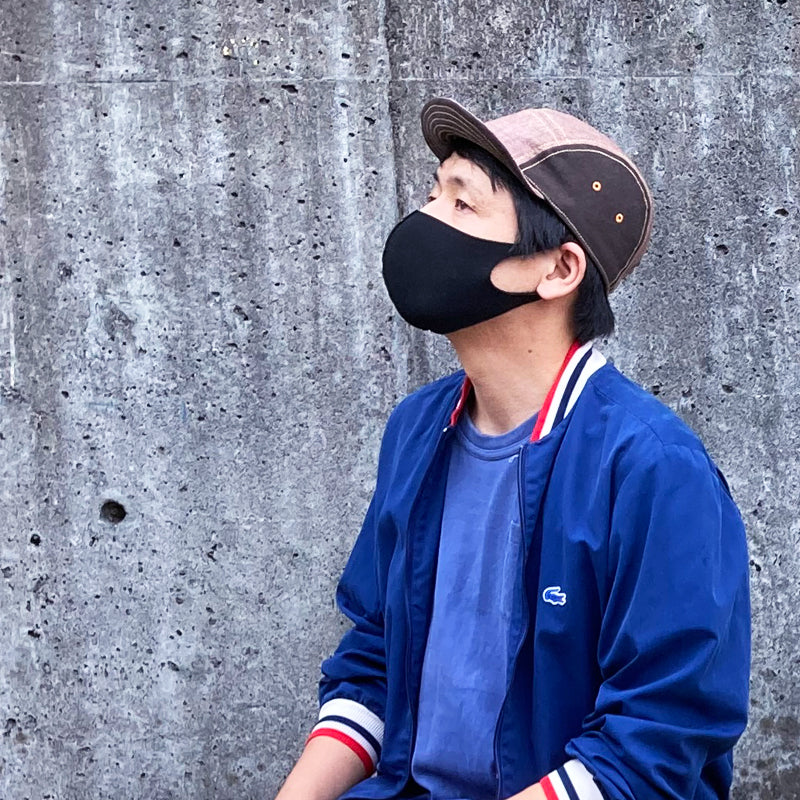 D AND H Brown mix dungaree and Kurashiki canvas combination short brim jet cap