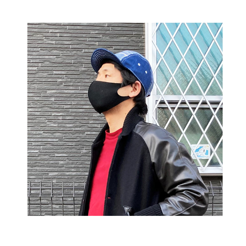 D AND H Heavy dungaree and washed blue denim combi short brim jet cap