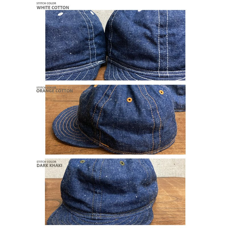 D AND H Light denim cap with neps Summer denim cap 10 sizes Available in different brims