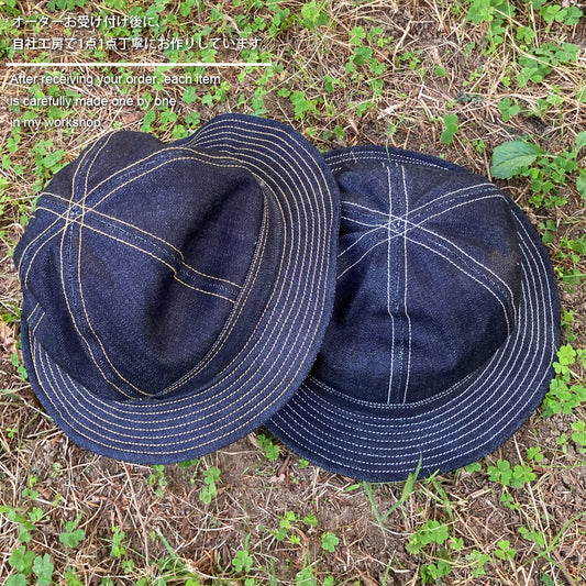 D AND H denim army hat fabric from kurashiki