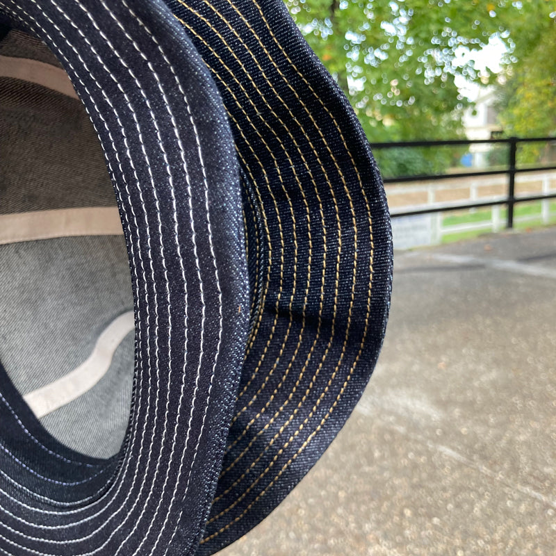 D AND H denim army hat fabric from kurashiki