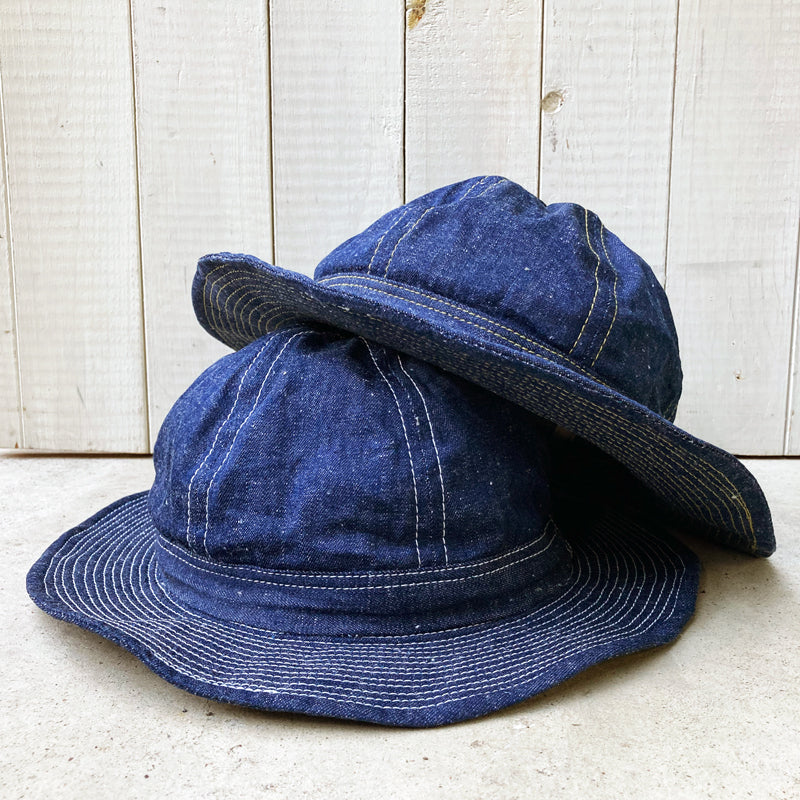D AND H 9oz Light nep denim Wide Brim army hat fabric from kurashiki