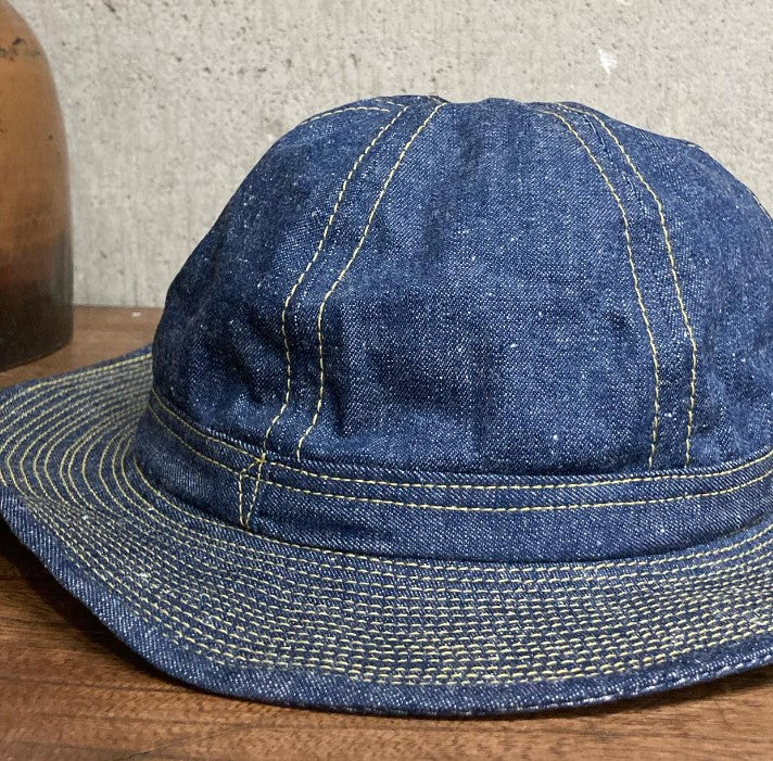 【MADE TO ORDER】D AND H Light Nepp Denim army hat