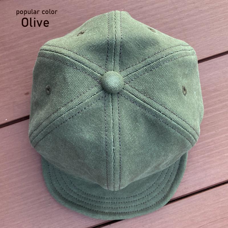 Washed canvas baseball store cap