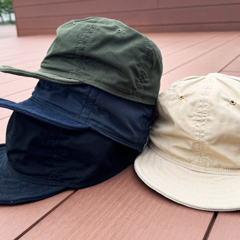 D AND H Ripstop army cloth and Kurashiki canvas combination cap