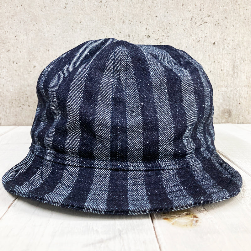 Thick Stripe denim BB cap fabric from Kurashiki Japan