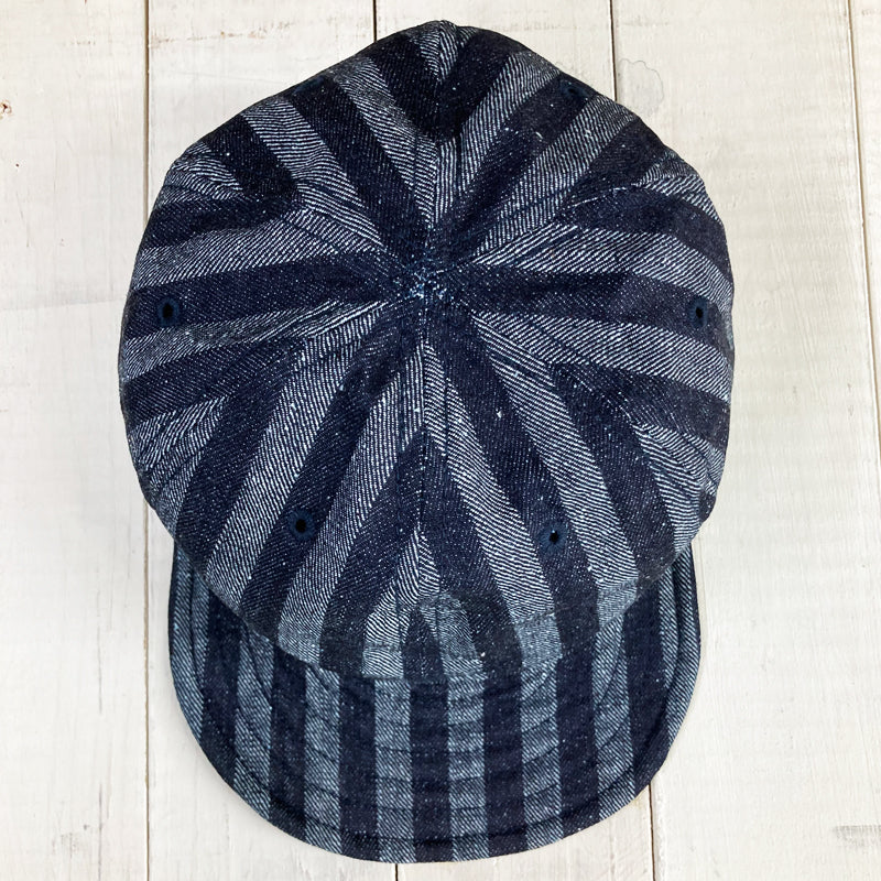 Thick Stripe denim BB cap fabric from Kurashiki Japan