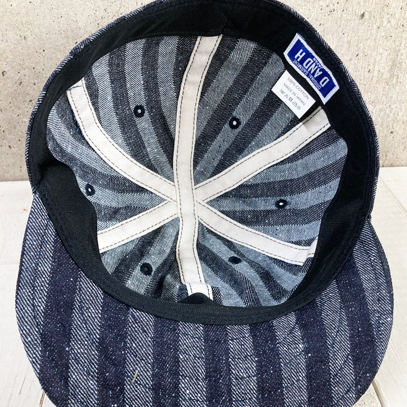 Thick Stripe denim BB cap fabric from Kurashiki Japan