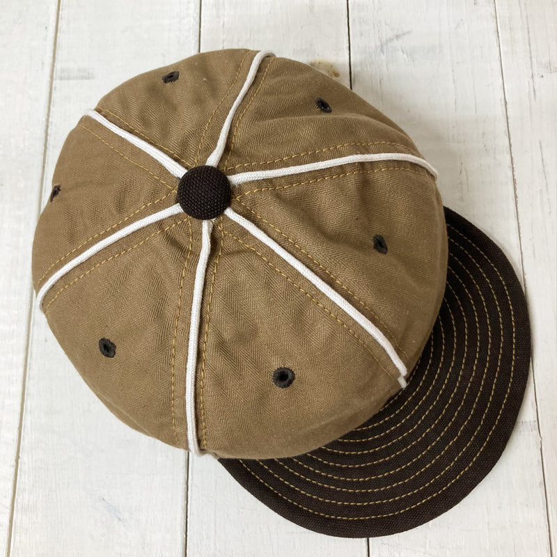 D AND H SAND PIPING COTTON HERRINGBONE CAP