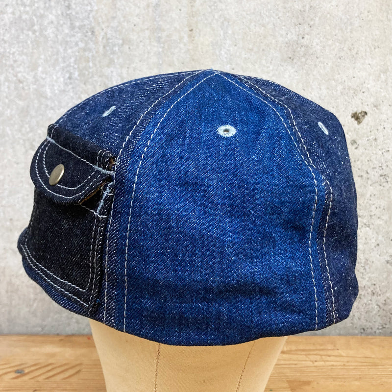 Three denim and camouflage accents side pocket cap fabric from kurashiki JAPAN