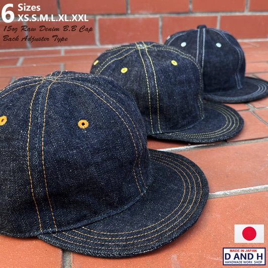 D AND H 15oz selvedge raw denim BB cap fabric from KURASHIKI JAPAN