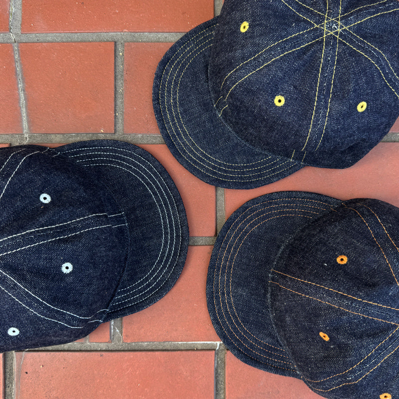D AND H 15oz selvedge raw denim BB cap fabric from KURASHIKI JAPAN