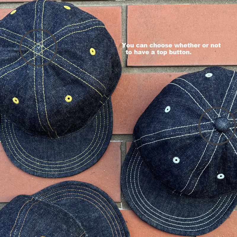D AND H 15oz selvedge raw denim BB cap fabric from KURASHIKI JAPAN