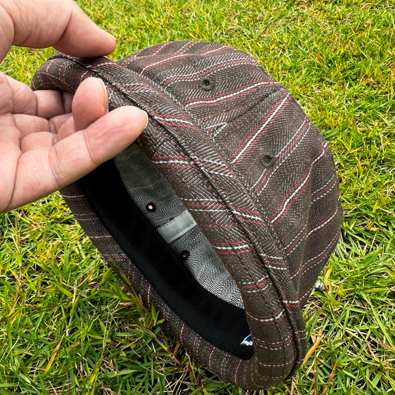 D AND H PORK PIE HAT 11oz Herringbone Stripe denim fabric 6 Sizes