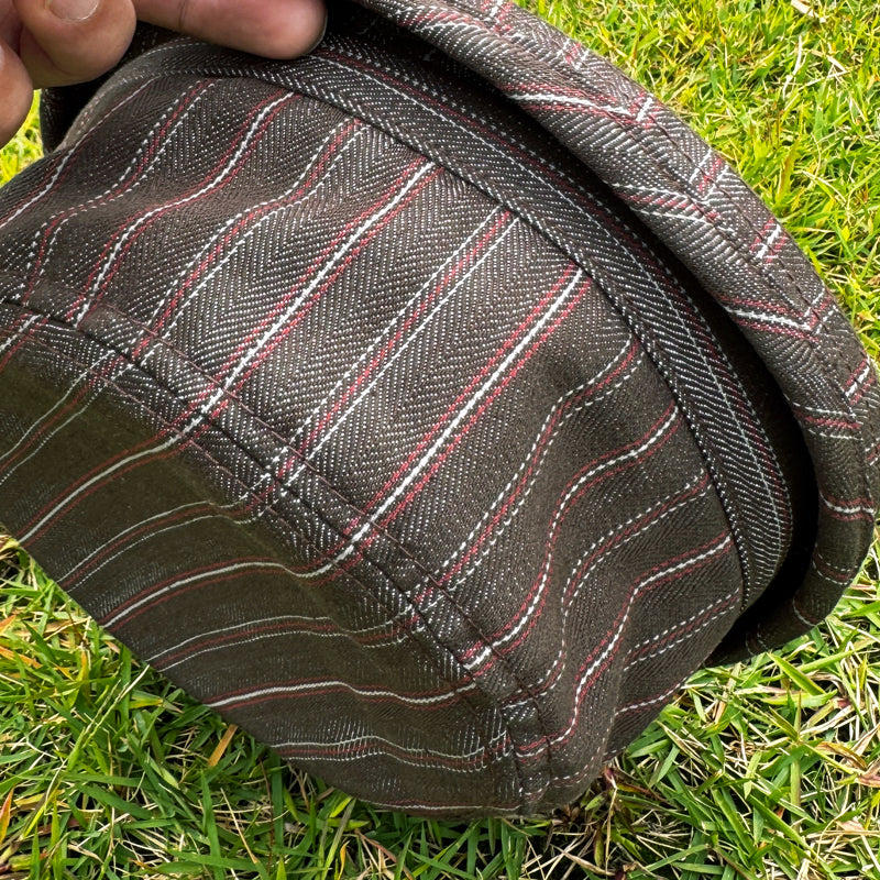 D AND H PORK PIE HAT 11oz Herringbone Stripe denim fabric 6 Sizes