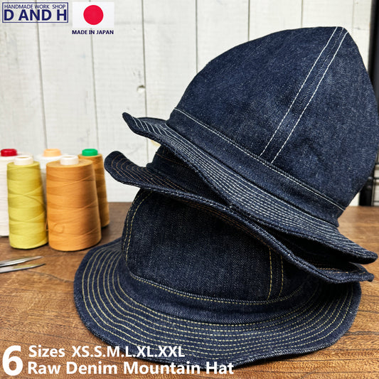 D AND H 15oz selvedge raw denim mountain hat fabric from kurashiki