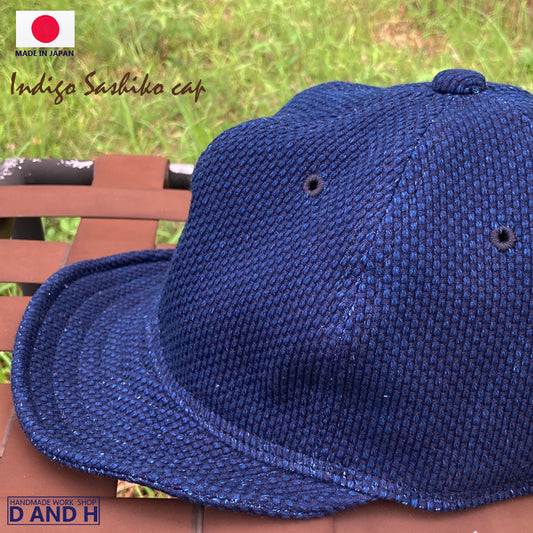D AND H Indigo SASHIKO cap 10 sizes