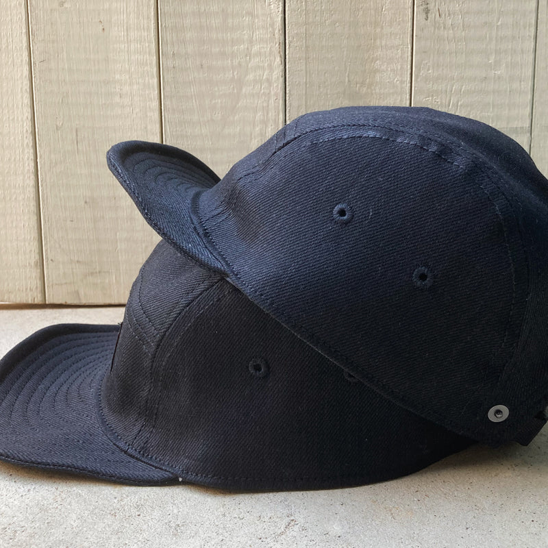 D AND H 13oz black denim jet cap fabric from Kurashiki