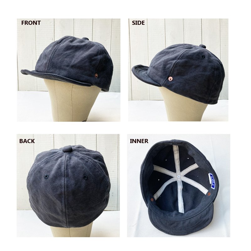 D AND H BASEBALL HONO CAP using Kurashiki Canvas No. 8 bio-washed fabric