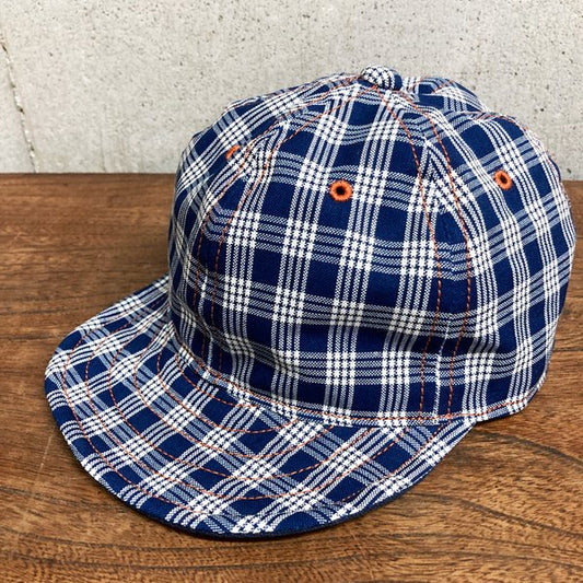 D AND H Navy check summer cap 10 sizes