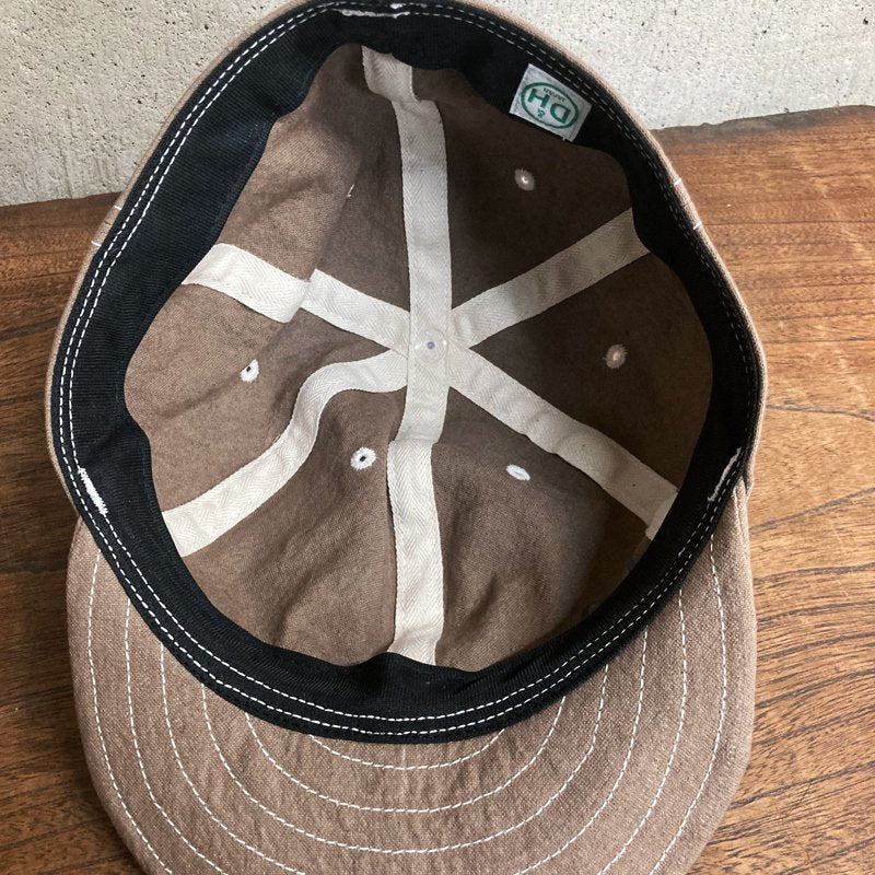NEW COLOR [LIGHT CHOCO]  D AND H SUNNY DRY Enshu canvas cap, artisan dyed and sun-dried No. 11 canvas, 10 sizes