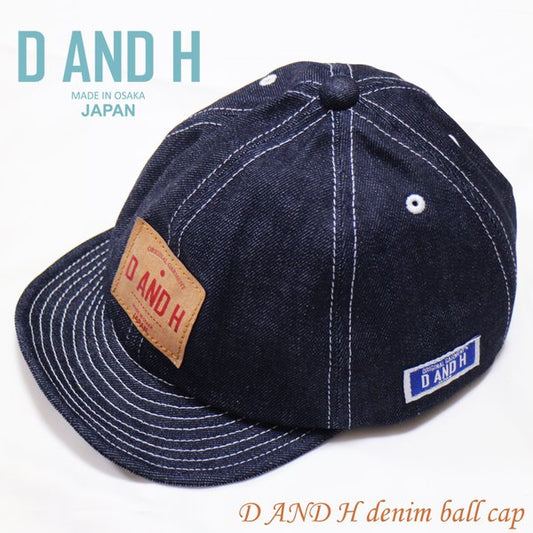 D AND H　Denim Baseball Cap Cap with Paper Patch