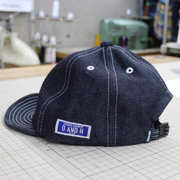 D AND H　Denim Baseball Cap Cap with Paper Patch