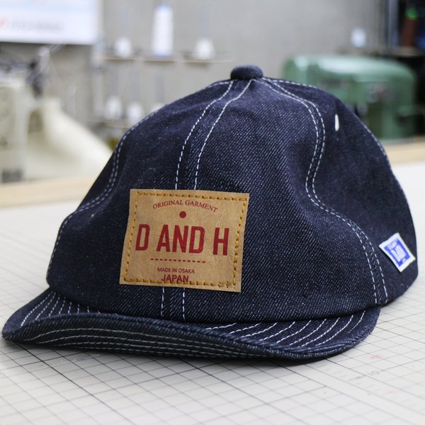 D AND H　Denim Baseball Cap Cap with Paper Patch