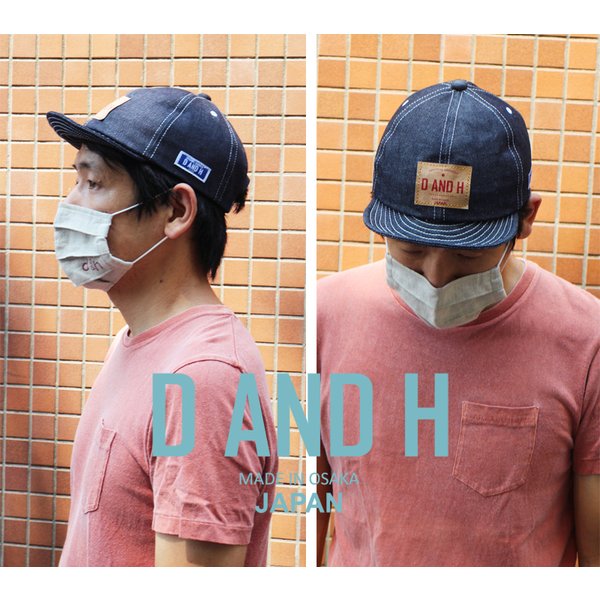 D AND H　Denim Baseball Cap Cap with Paper Patch