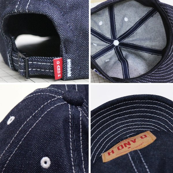 D AND H　Denim Baseball Cap Cap with Paper Patch