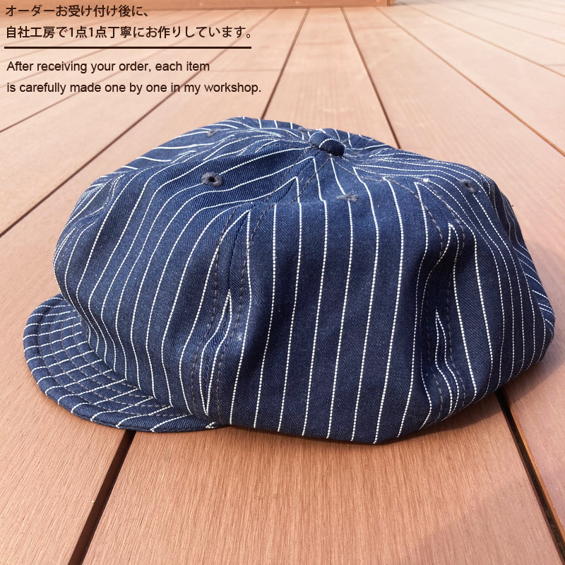 D AND H Indigo stripes newsboy cap 6sizes - Main Image