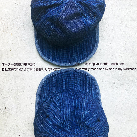 D AND H SHIJIRA CAP traditional Japanese cotton textile