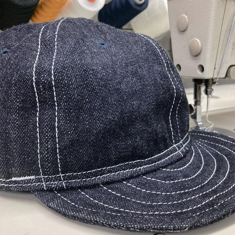 14oz Raw denim cap fabric from Kurashiki Japan